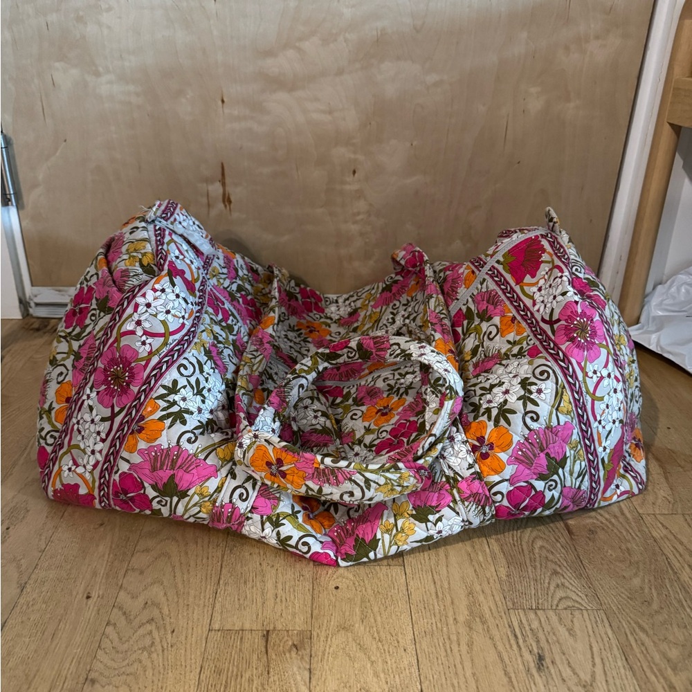 Vera Bradley Duffel Bag - Pink, Orange, Green